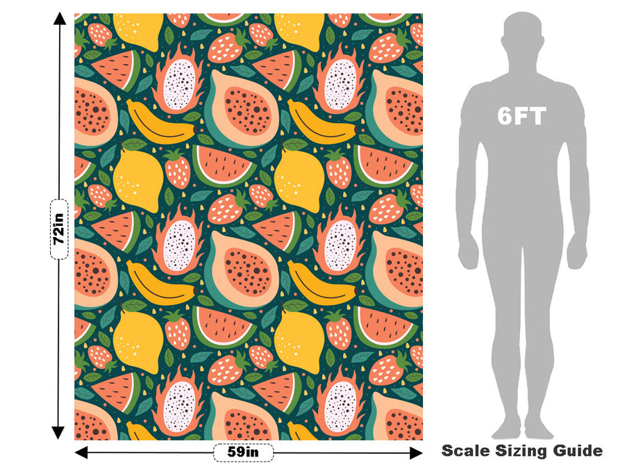 Tropical Tastes Fruit Vehicle Wrap Scale~Rwraps Series 914 Tropical Tastes Fruit Measurements~1