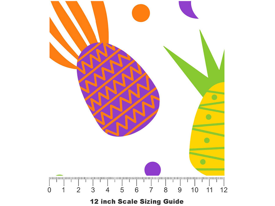 Tropical Treats Fruit Vinyl Film Pattern Size 12 inch Scale~Rwraps Tropical Treats Fruit Sizing Chart~2
