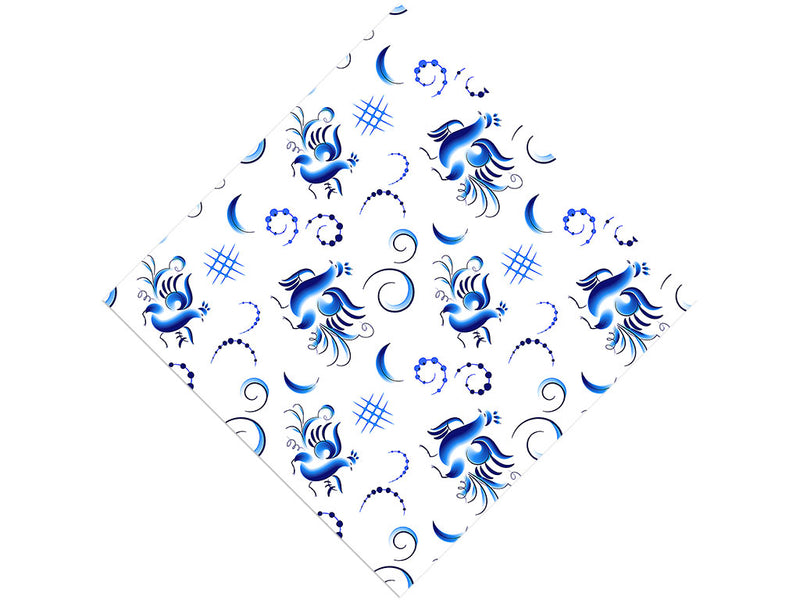 True Blue Birds Vinyl Wrap Pattern