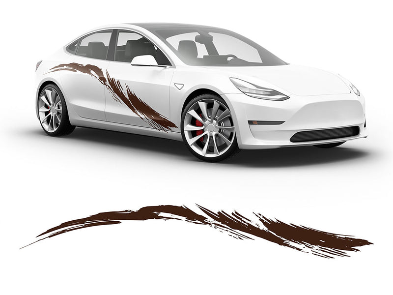 3M Brown Tsunami Body Graphic~Full Side Auto Decal Kit~0