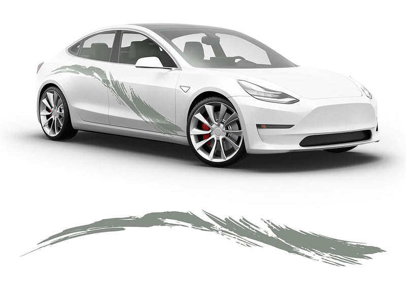 3M Light Gray Tsunami Body Graphic~Full Side Auto Decal Kit~0