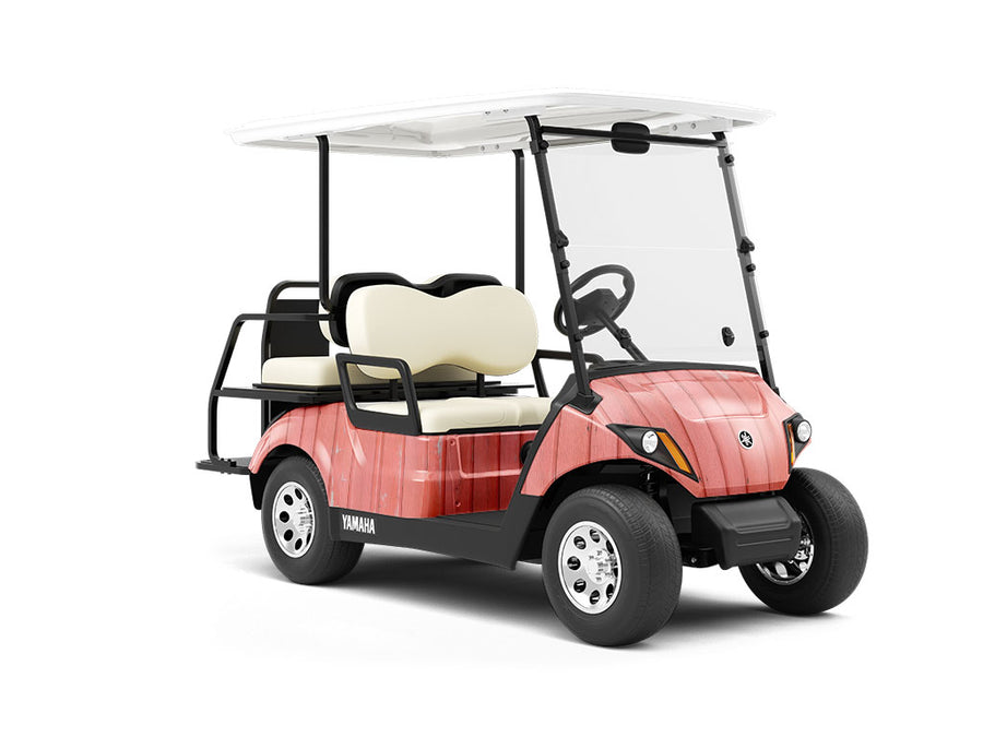 Tulip Wood Plank Wrapped Golf Cart