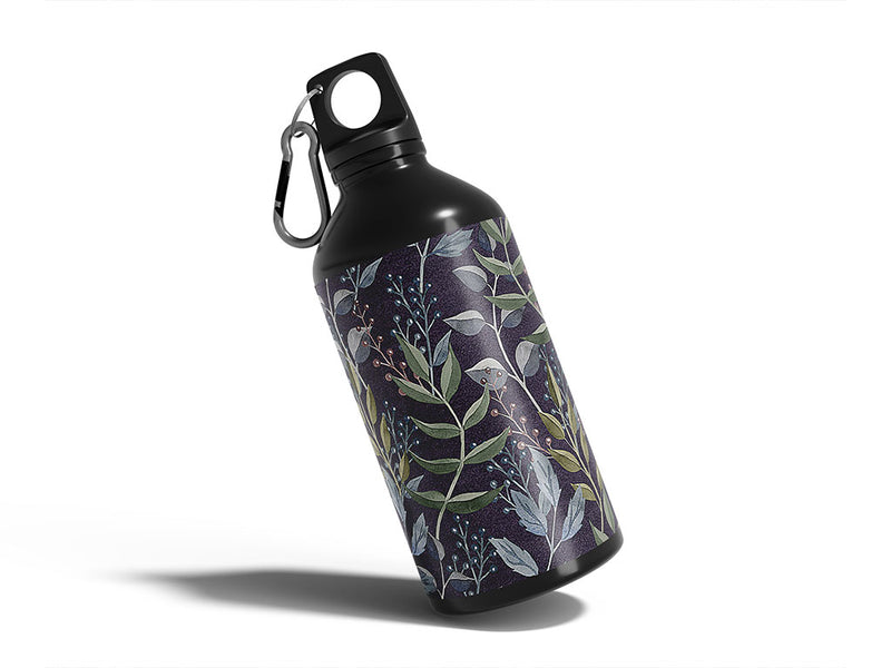 twilight brush floral Water Bottle DIY Stickers