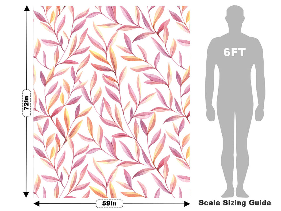 Twilight Leaves Floral Vehicle Wrap Scale~Rwraps Series 914 Twilight Leaves Floral Measurements~1