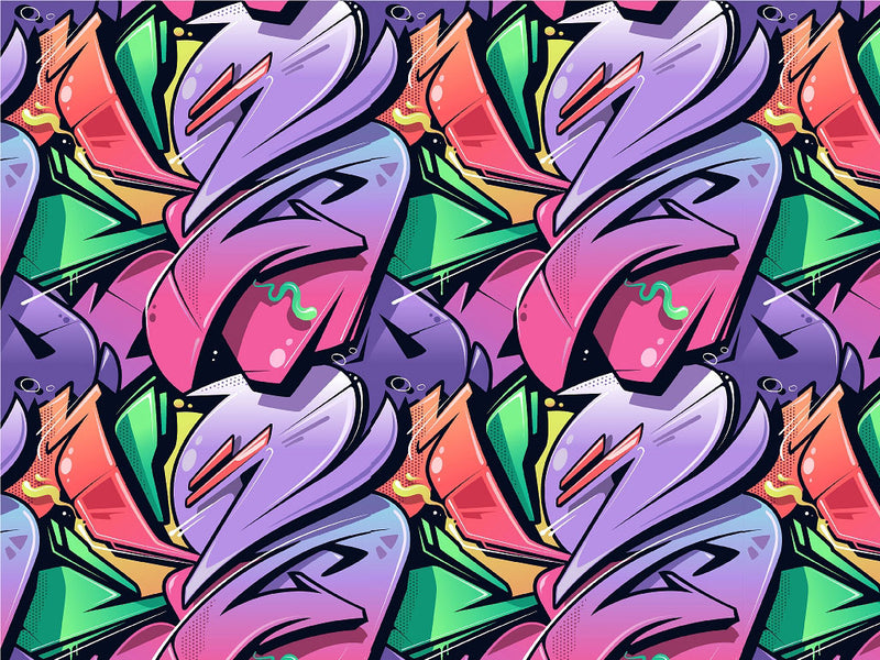 Twisted Sister Graffiti Vinyl Wrap Pattern~Rwraps Series 914 Digitally Printed Vinyl Wrap~0