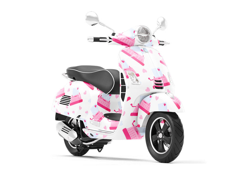 Typewriter Love Hobby Vespa Scooter Wrap Film