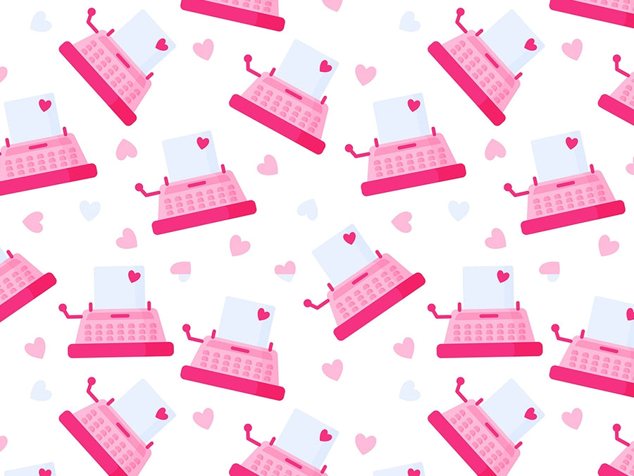 Typewriter Love Hobby Vinyl Wrap Pattern~Rwraps Series 914 Digitally Printed Vinyl Wrap~0