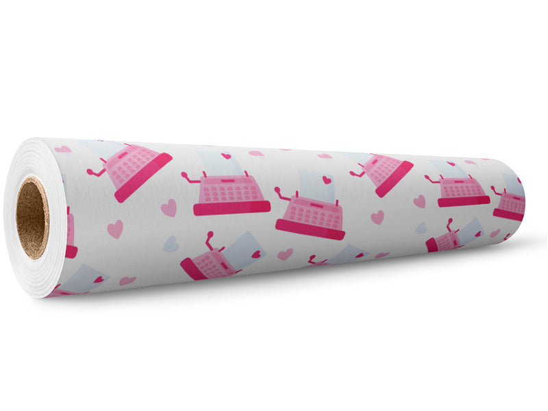 Typewriter Love Hobby Wrap Film Wholesale Roll~Rwraps Series 914 Digitally Printed Vinyl Roll~5