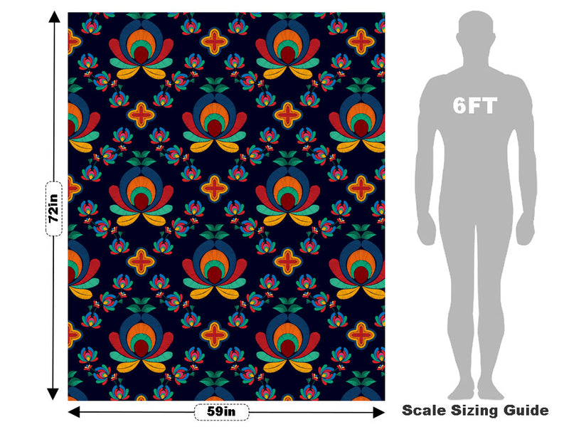 Understated Lotus Mandala Vehicle Wrap Scale~Rwraps Series 914 Understated Lotus Mandala Measurements~1