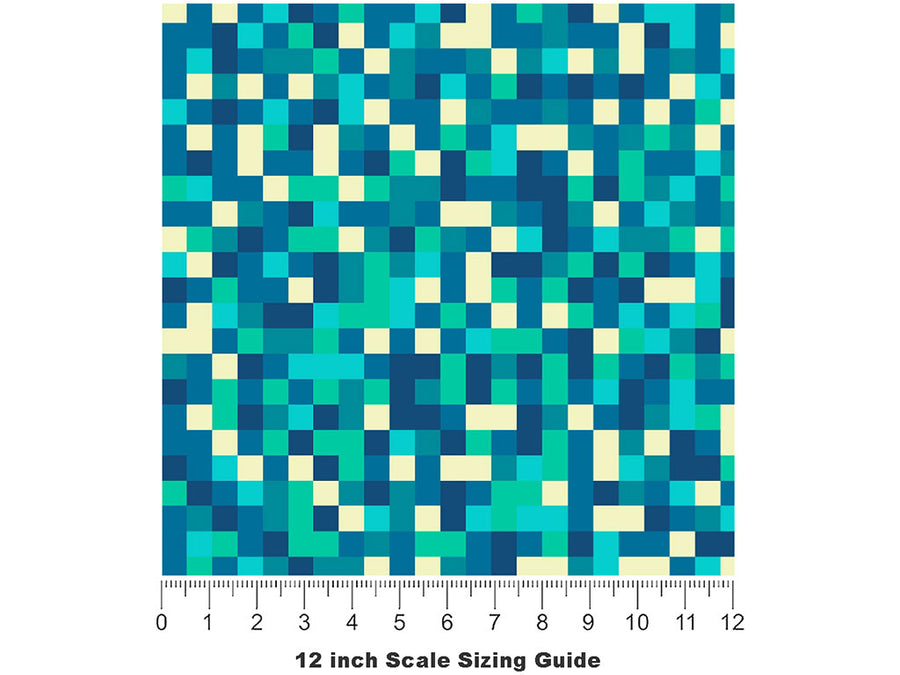 Underwater Level Water Vinyl Film Pattern Size 12 inch Scale~Rwraps Underwater Level Water Sizing Chart~2