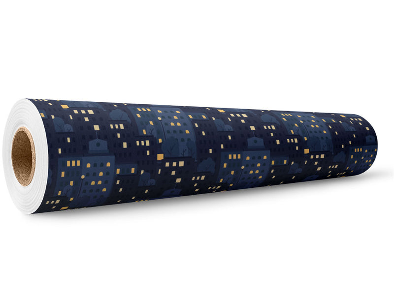 Up Late Cityscape Wrap Film Wholesale Roll~Rwraps Series 914 Digitally Printed Vinyl Roll~5