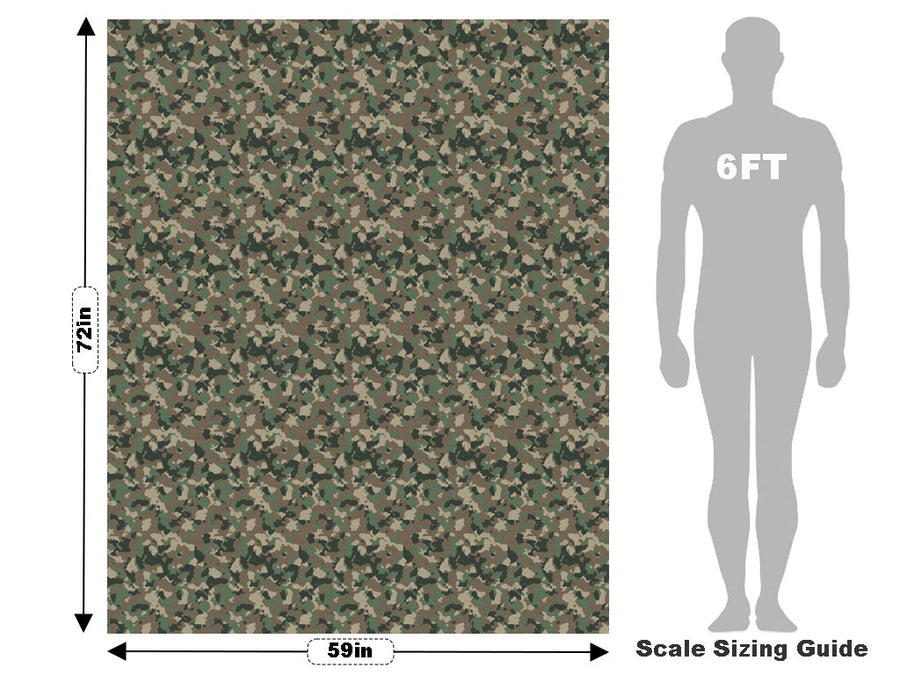 US Woodland Camouflage Vehicle Wrap Scale~Rwraps Series 914 US Woodland Camouflage Measurements~2
