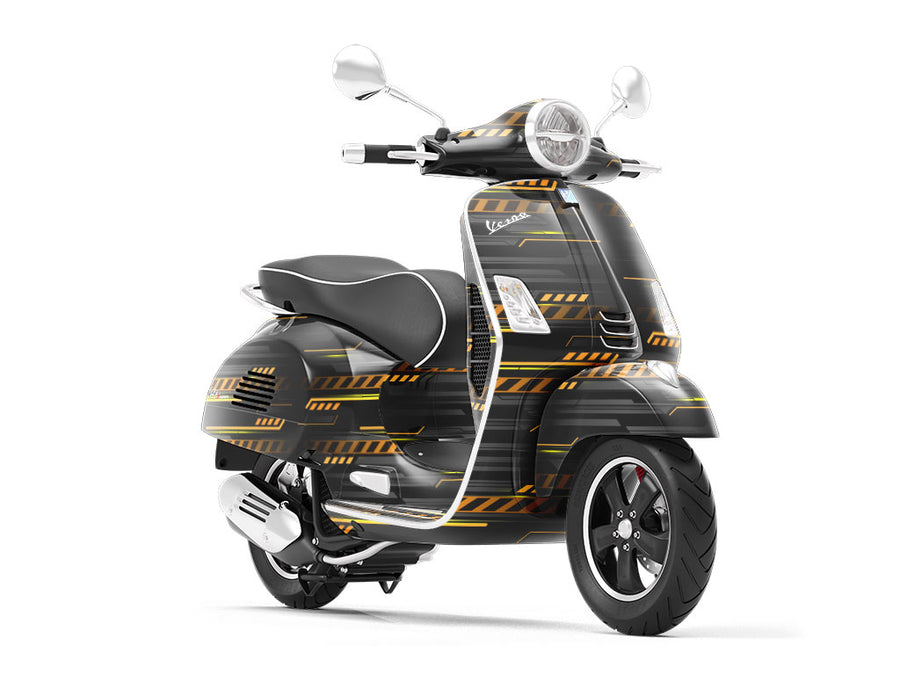 Use Caution Technology Vespa Scooter Wrap Film