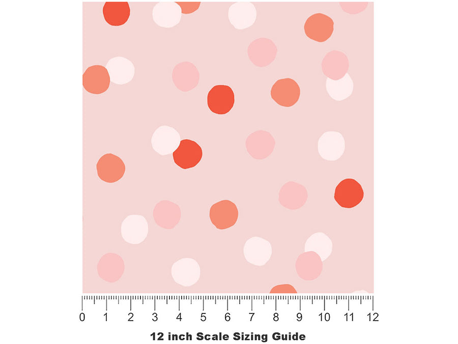 Valentine Confetti Polka Dot Vinyl Film Pattern Size 12 inch Scale~Rwraps Valentine Confetti Polka Dot Sizing Chart~2
