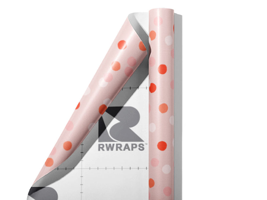 Valentine Confetti Polka Dot Wrap Film Sheets~Rwraps Series 914 Valentine Confetti Polka Dot Scrolled Sheet~3