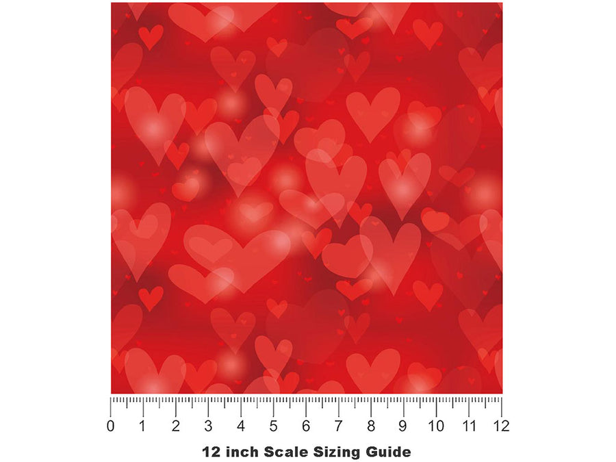Valentine Glasses Bokeh Vinyl Film Pattern Size 12 inch Scale~Rwraps Valentine Glasses Bokeh Sizing Chart~2