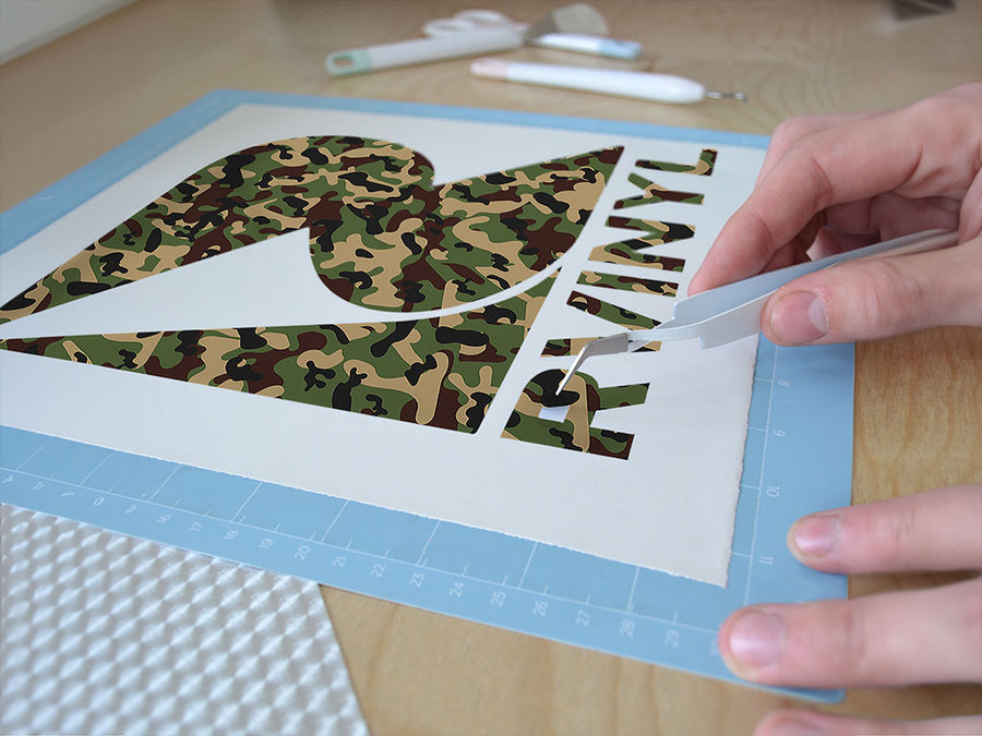 valley stream camouflage Easy Weed Craft Vinyl