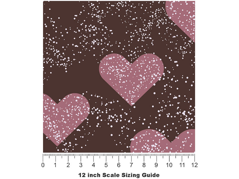 Veiled Secrets Heart Vinyl Film Pattern Size 12 inch Scale~Rwraps Veiled Secrets Heart Sizing Chart~2