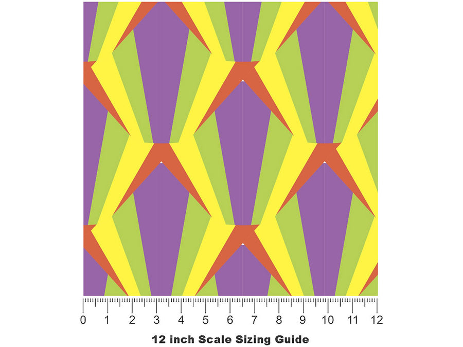 Velveteen Waves Abstract Vinyl Film Pattern Size 12 inch Scale~Rwraps Velveteen Waves Abstract Sizing Chart~2