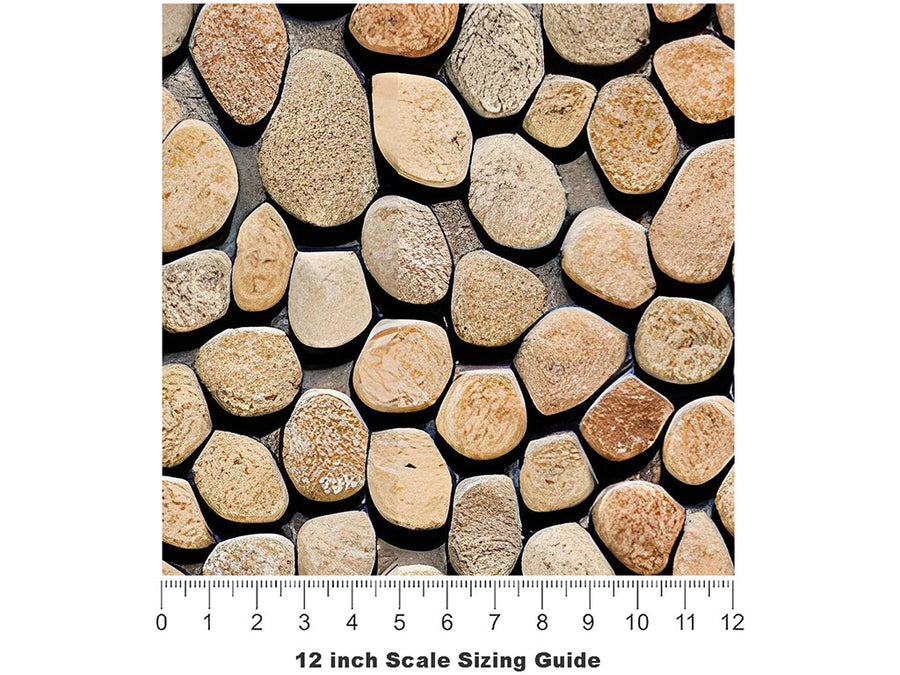 Venetian Path Cobblestone Vinyl Film Pattern Size 12 inch Scale~Rwraps Venetian Path Cobblestone Sizing Chart~3