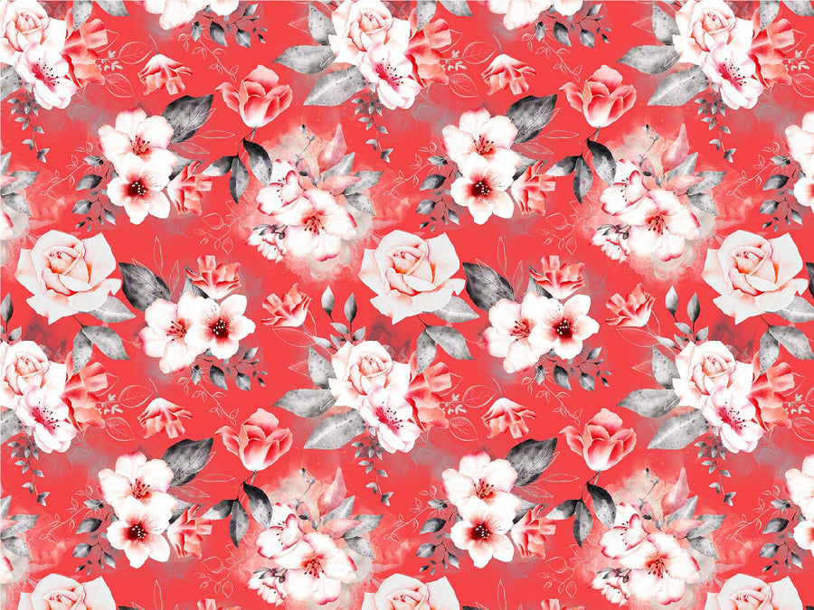 Versailles Carnation Floral Vinyl Wrap Pattern~Rwraps Series 914 Digitally Printed Vinyl Wrap~0