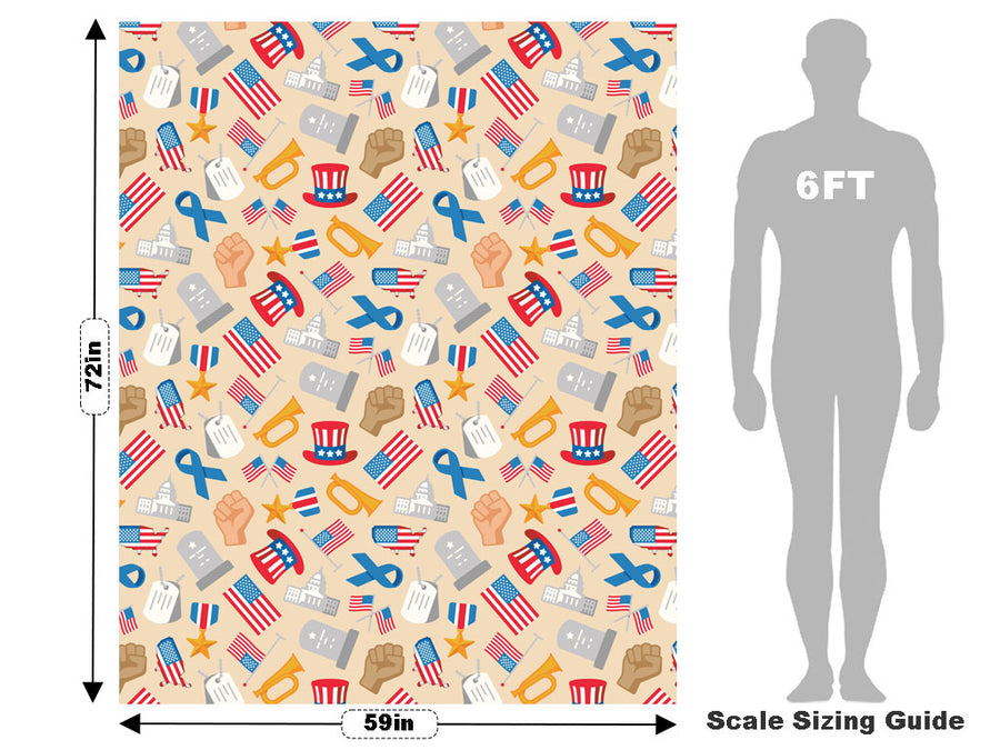 Veteran's Day Americana Vehicle Wrap Scale~Rwraps Series 914 Veteran's Day Americana Measurements~2