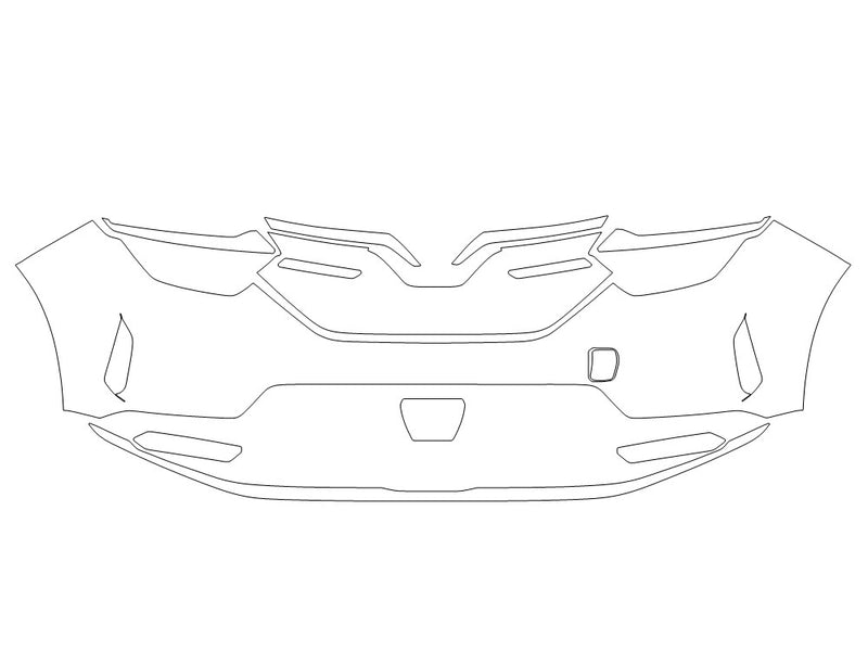 vinfast vf8 Avery Dennison Clear Bra Bumper Precut PPF Diagram