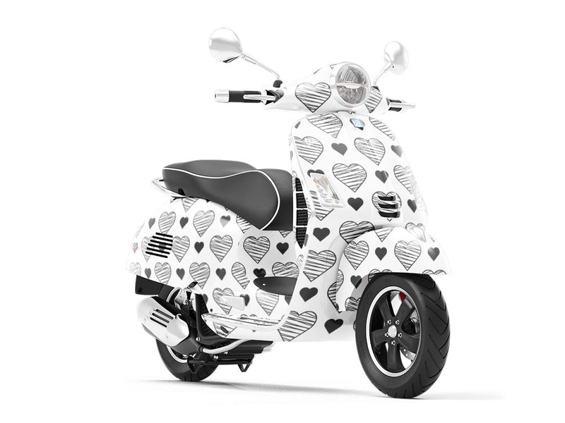 Vintage Ideals Heart Vespa Scooter Wrap Film