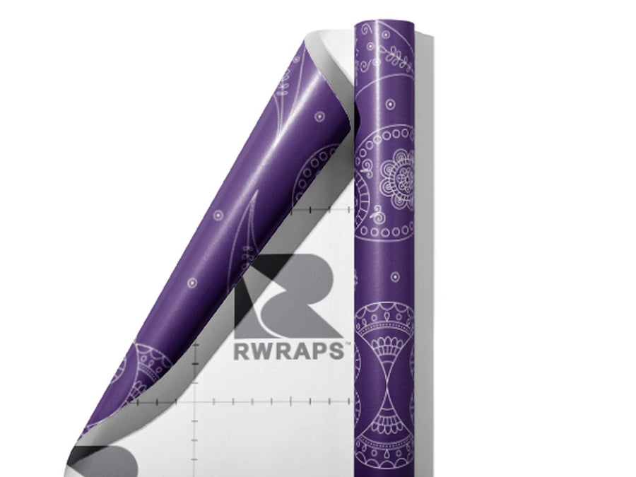 Violet Ocean Paisley Wrap Film Sheets~Rwraps Series 914 Violet Ocean Paisley Scrolled Sheet~3