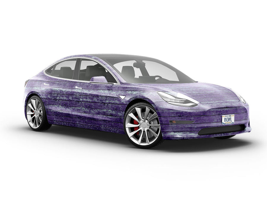 Violet Wood Plank Vehicle Vinyl Wrap