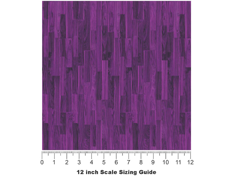 Violet Stain Wooden Parquet Vinyl Film Pattern Size 12 inch Scale~Rwraps Violet Stain Wooden Parquet Sizing Chart~3