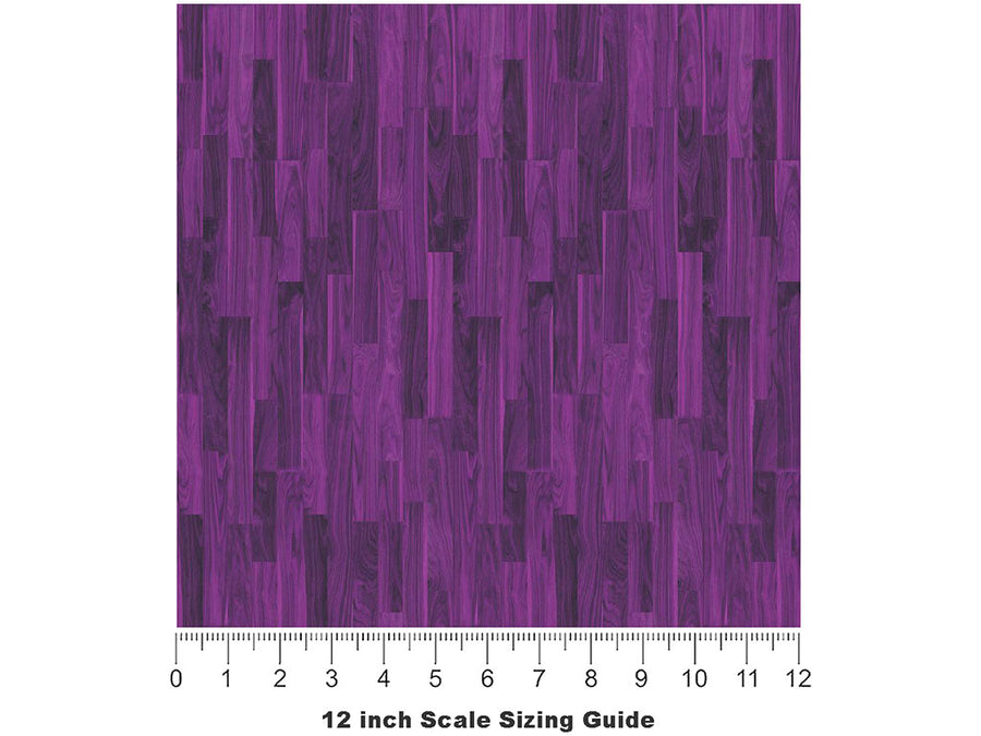 Violet Stain Wooden Parquet Vinyl Film Pattern Size 12 inch Scale~Rwraps Violet Stain Wooden Parquet Sizing Chart~3