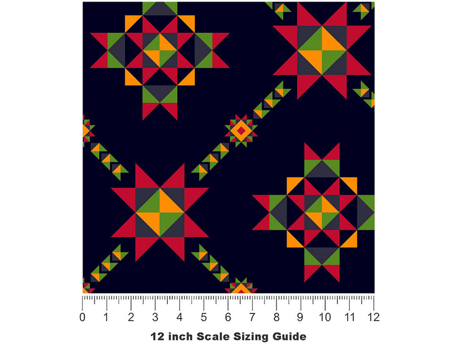 Viper Tongued Art Deco Vinyl Film Pattern Size 12 inch Scale~Rwraps Viper Tongued Art Deco Sizing Chart~2