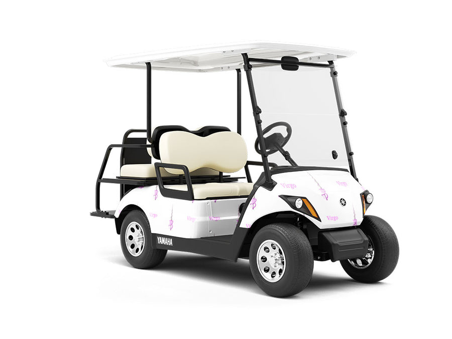 Virgo Swords Astrology Wrapped Golf Cart