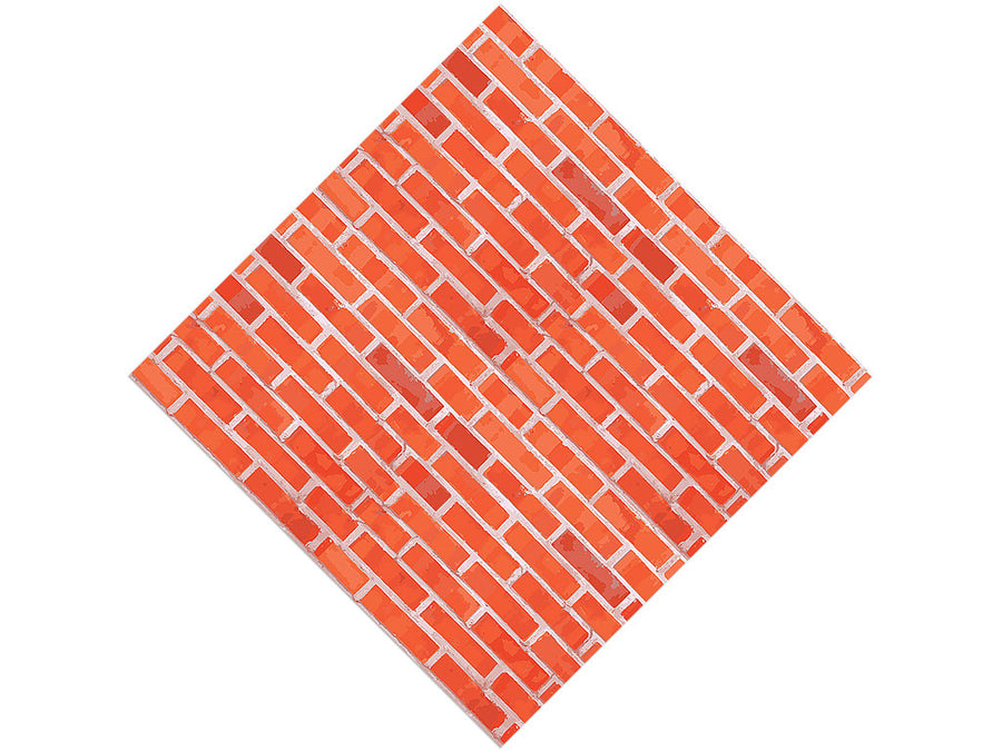 Vivid Red Brick Vinyl Wrap Pattern