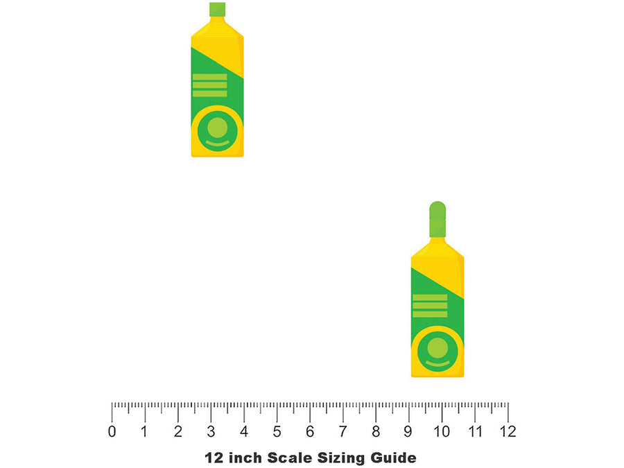 Vodka Bottles Alcohol Vinyl Film Pattern Size 12 inch Scale~Rwraps Vodka Bottles Alcohol Sizing Chart~2