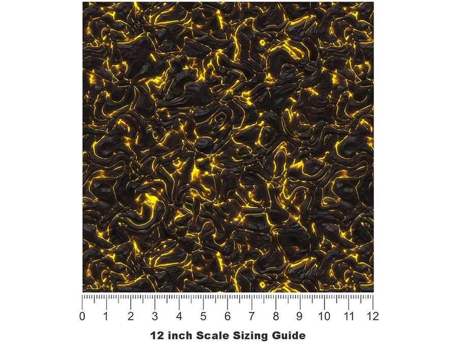 Volcanic Bomb Lava Vinyl Film Pattern Size 12 inch Scale~Rwraps Volcanic Bomb Lava Sizing Chart~2