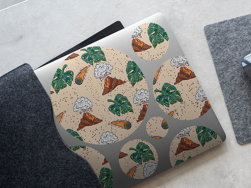 volcanic extinction dinosaur DIY Laptop Stickers