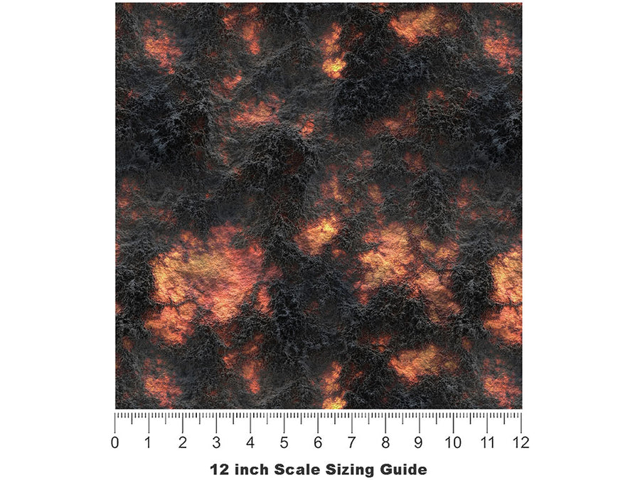 Volcanic Stone Lava Vinyl Film Pattern Size 12 inch Scale~Rwraps Volcanic Stone Lava Sizing Chart~2