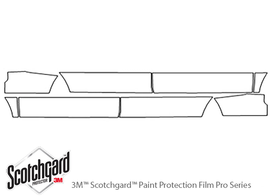 atlas 3M Clear Bra Door Cup Precut PPF Diagram