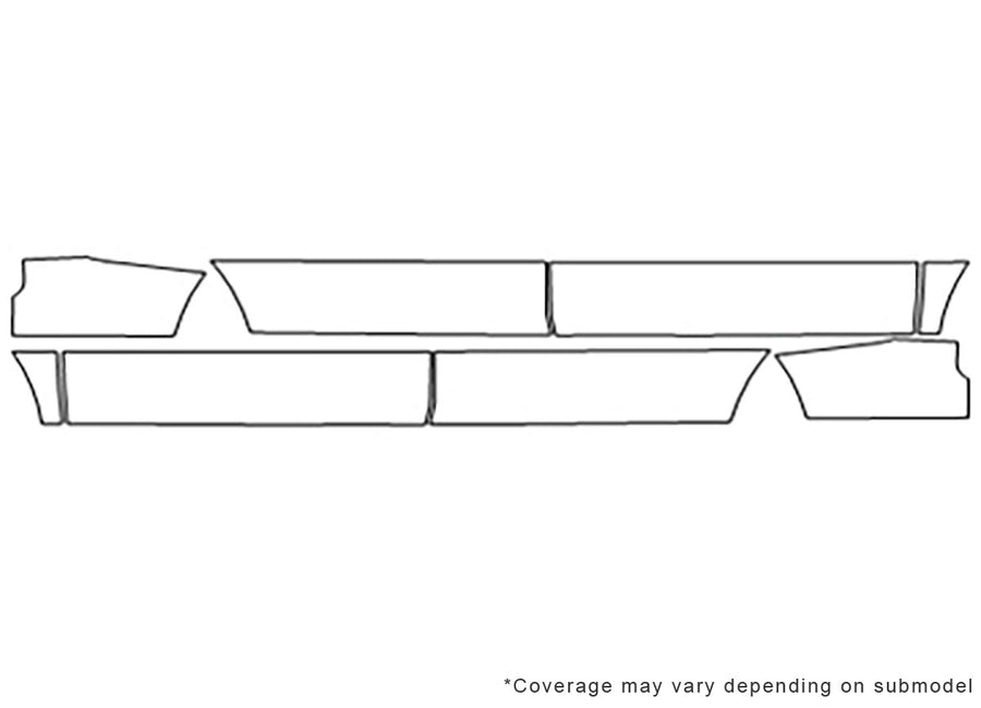 atlas 3M Clear Bra Door Cup Precut PPF Diagram