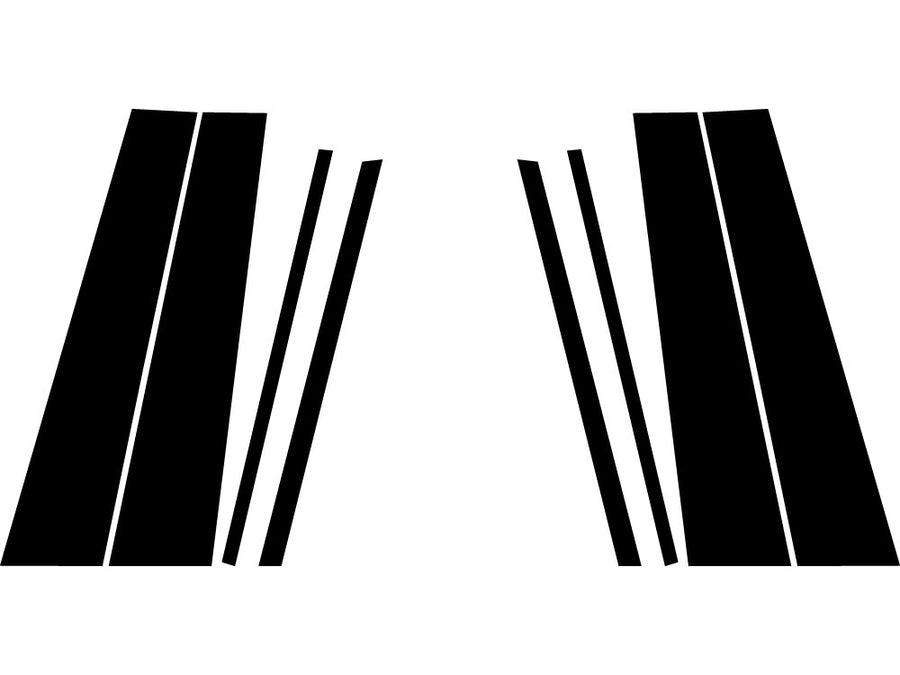 volkswagen atlas 2018-2023 Matte Black Pillar Trim Diagram