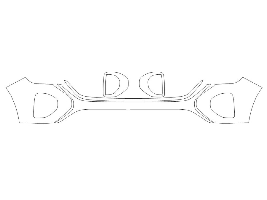 atlas Avery Dennison Clear Bra Bumper Precut PPF Diagram