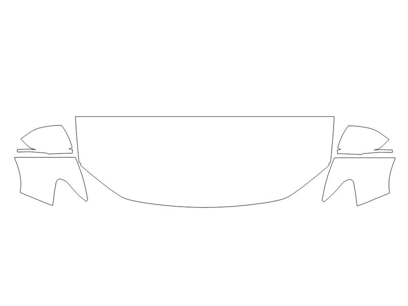 atlas Avery Dennison Clear Bra Hood Precut PPF Diagram