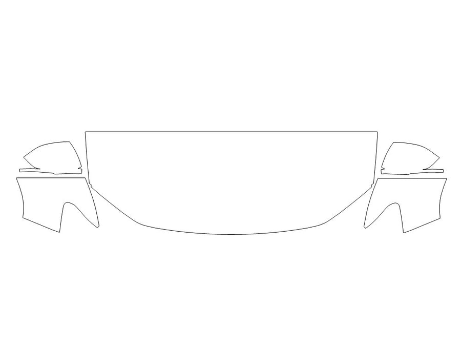 atlas Avery Dennison Clear Bra Hood Precut PPF Diagram