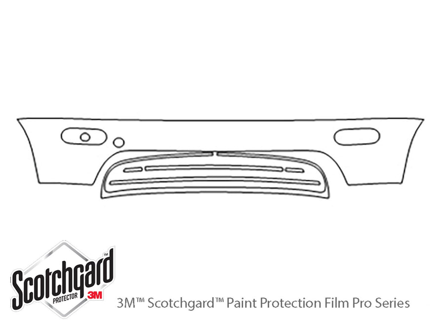 beetle 3M Clear Bra Bumper Precut PPF Diagram