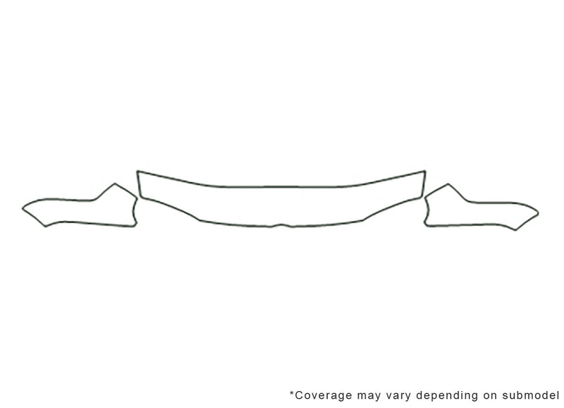 cabrio 3M Clear Bra Hood Precut PPF Diagram
