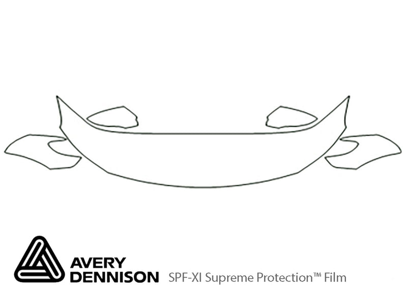 cc Avery Dennison Clear Bra Hood Precut PPF Diagram