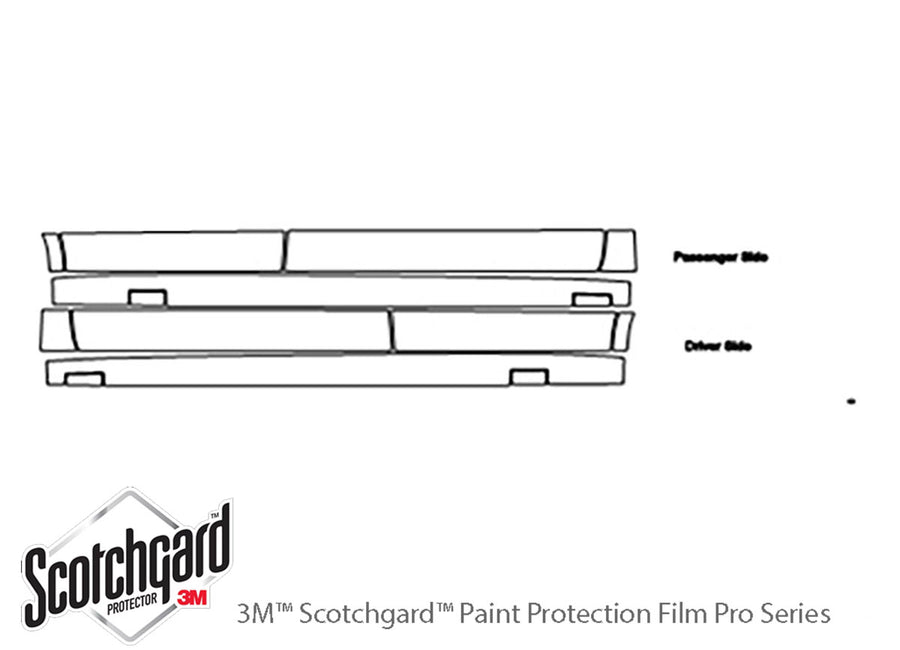 cc 3M Clear Bra Door Cup Precut PPF Diagram