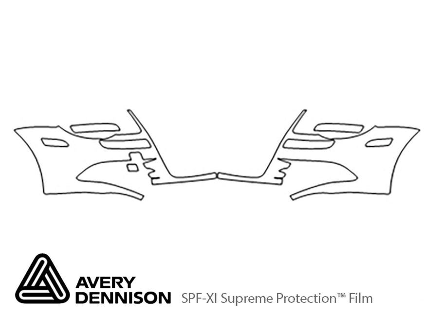 eos Avery Dennison Clear Bra Bumper Precut PPF Diagram